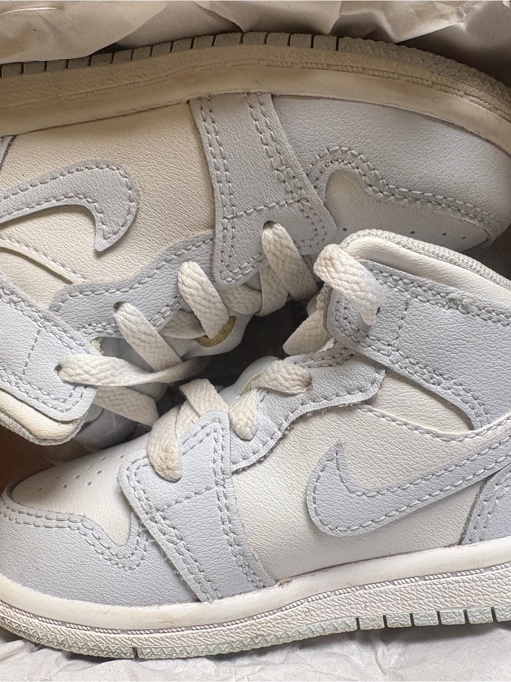 Kids White High-Top Sneakers - Classic Casual Style